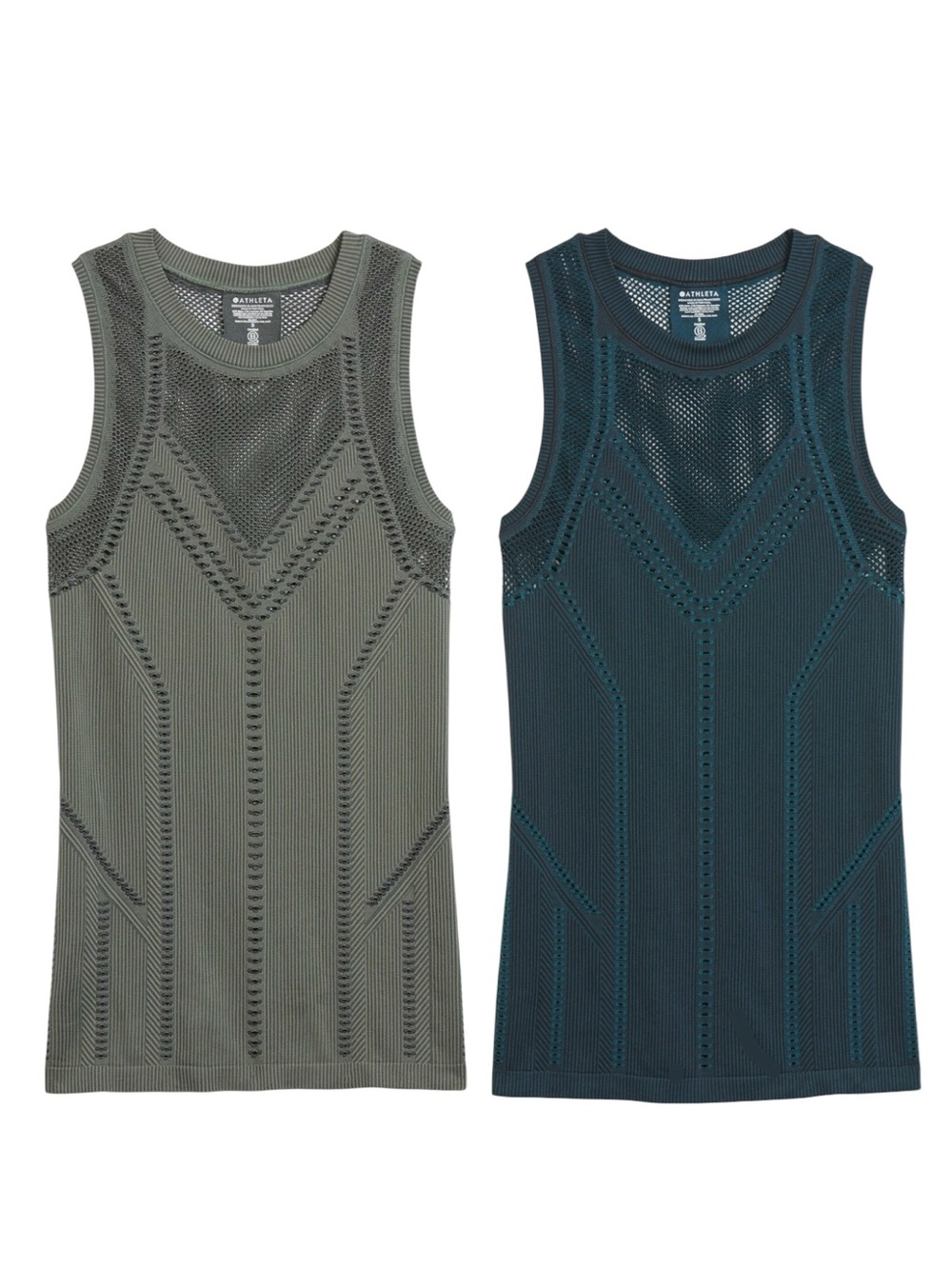 Athleta Bundle - Oxygen Tank Top (2) Green shades XS/S